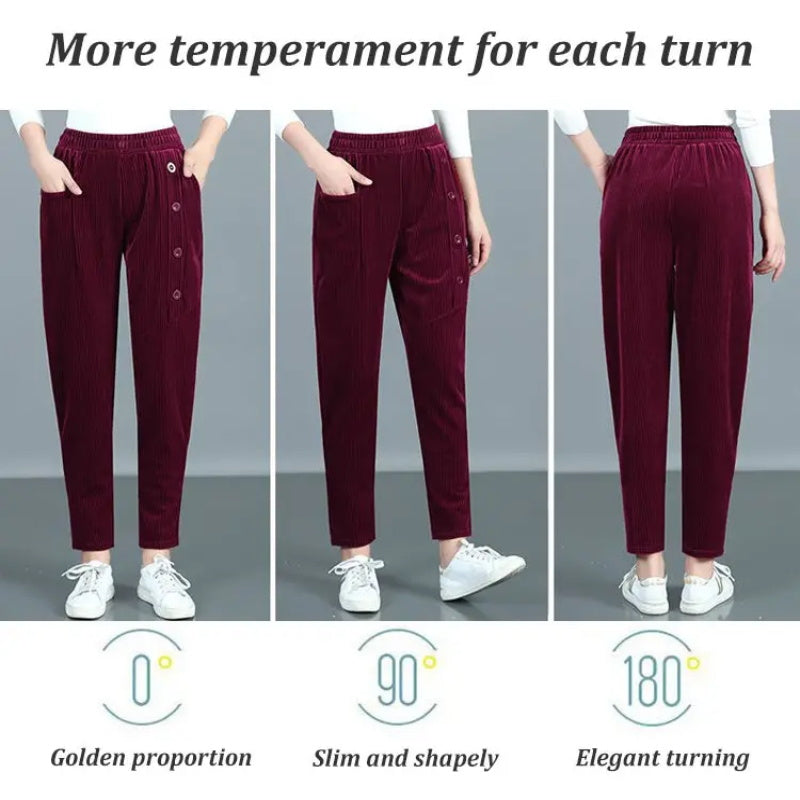 🔥Buy 2 free shipping🔥Women’s Warm Corduroy High Waist Pants