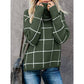 Pull en tricot à col roulé pour femme automne hiver