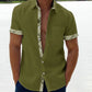 Men's Casual Plaid Collar Button Shirt-4