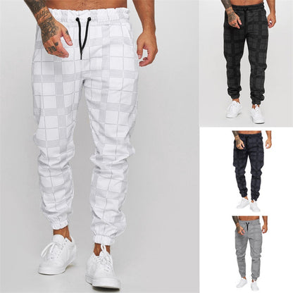Comprar 2 envío gratisHombres 3D Digital Plaid Pantalones
