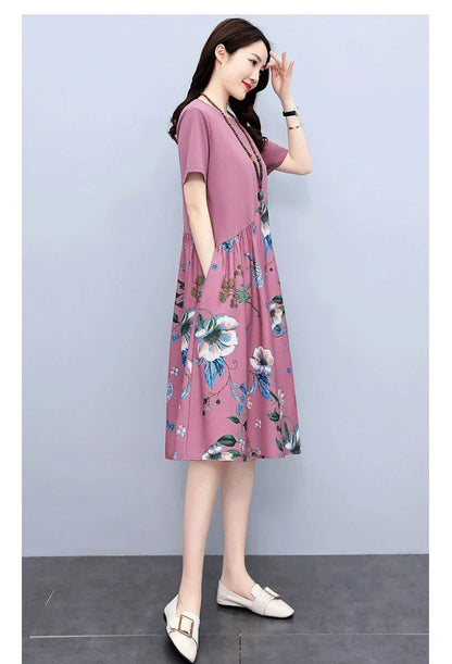 High-end Cotton and Linen Dress-6