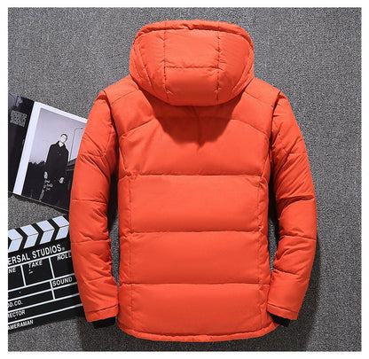 🔥Christmas Hot Sale Free Shipping🔥Men’s White Duck Down Parka Winter Warm Jacket