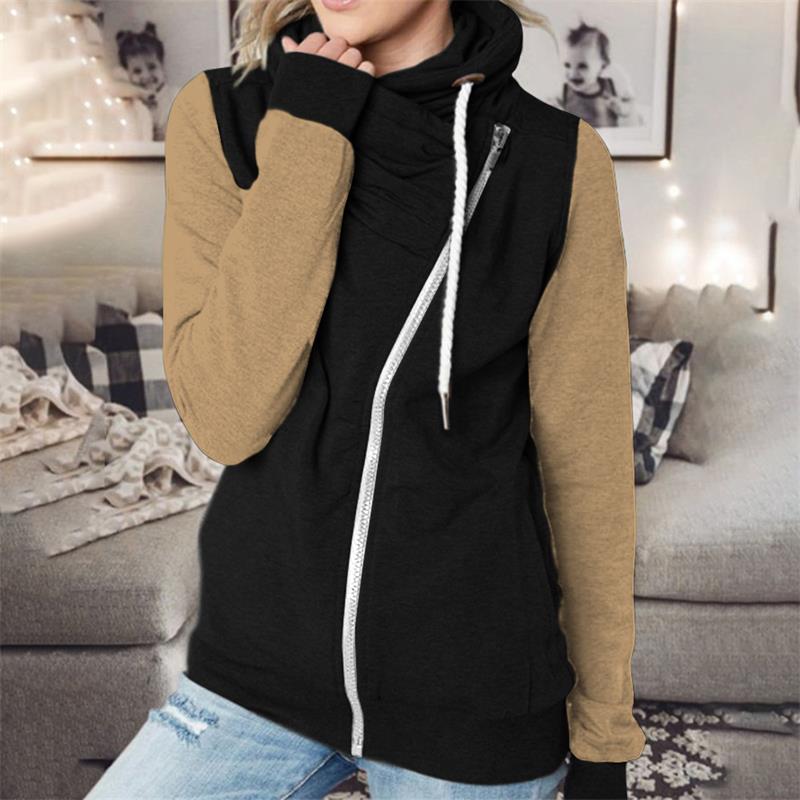 🔥Get 50% Off Today 🔥Casual Stitch High-necked Zipper Hoodie