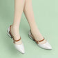 One Word Buckle Fashion Leather Shoes-5