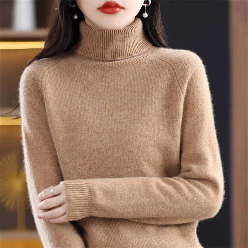 🔥2023 Nova venda quente 50% de desconto🔥feminino High -Neck Knit Wool Sweater (Compre 2 frete grátis)