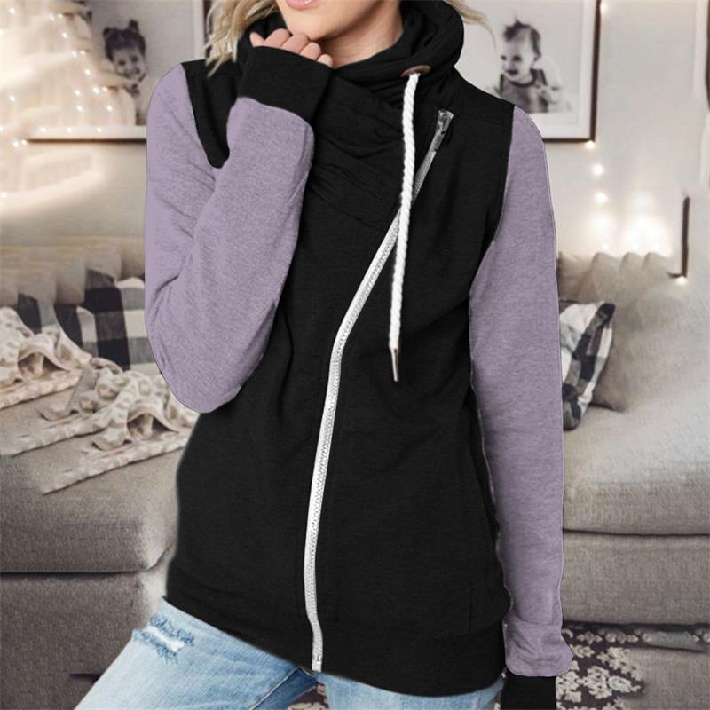 🔥Get 50% Off Today 🔥Casual Stitch High-necked Zipper Hoodie