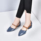 One Word Buckle Fashion Leather Shoes-3