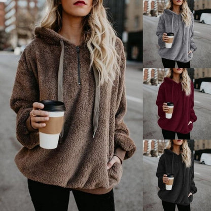 Mode warm casual sweatshirt met capuchon