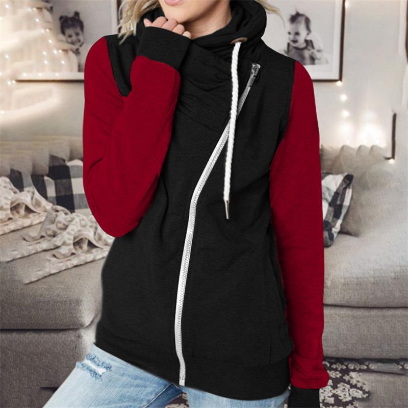 🔥Get 50% Off Today 🔥Casual Stitch High-necked Zipper Hoodie