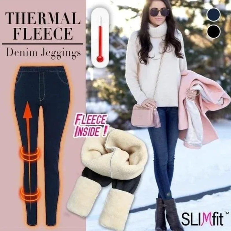 Comprar 2 envío gratisThermal Fleece Denim Jeggings