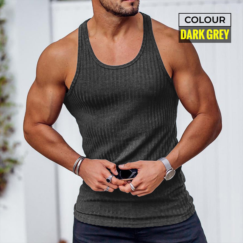 🔥2023 Ano Novo Venda Quente 50% de desconto🔥Masculino Solid Athletic Tank Top