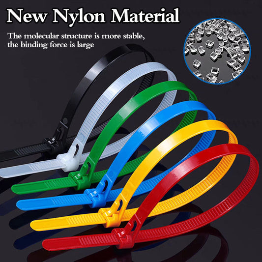 🔥Hebilla autobloqueante Premium Nylon Cable Wire Ties(50% OFF)