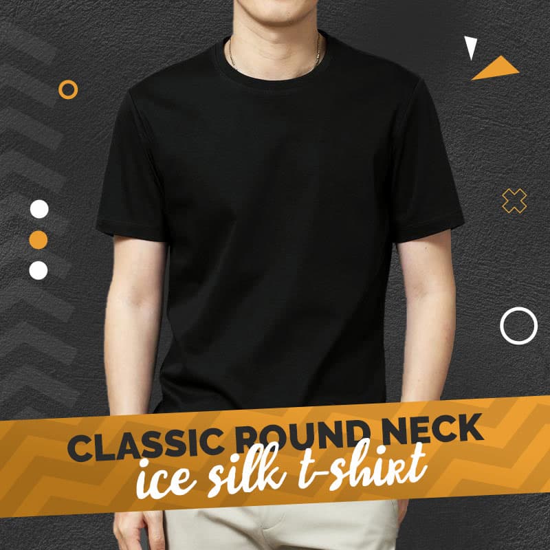 Men's Solid Color Ice Silk T-Shirt-2