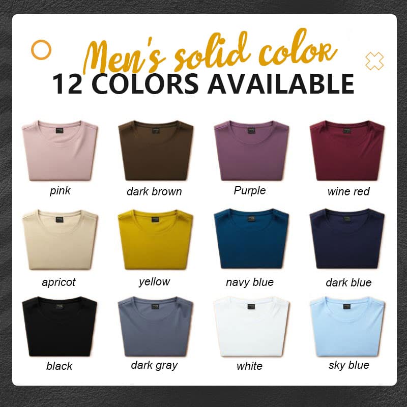 Men's Solid Color Ice Silk T-Shirt-6