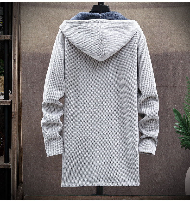 Cozy Hoodie with over length and side pockets-7