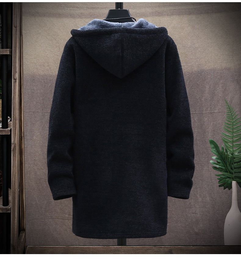 Cozy Hoodie with over length and side pockets-5