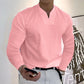 Men's Casual Solid Color Long Sleeve Cotton T-Shirt With Pocket-12