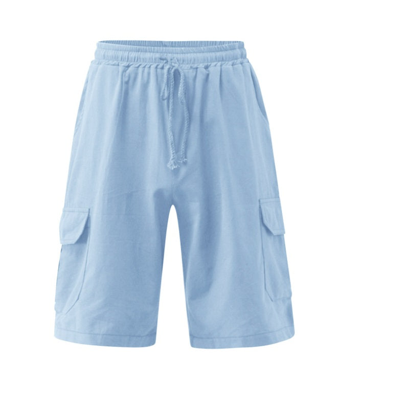 Men's Casual Linen Shorts-6