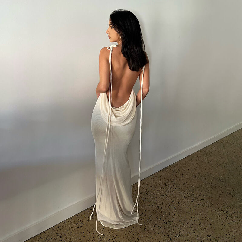 Son gün satışı % 49Serenity backless maxi elbise (2 ücretsiz kargo satın)