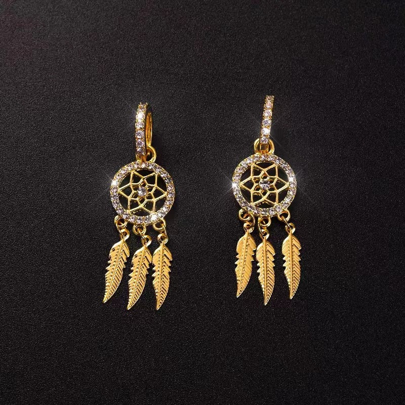 🔥Hot Sale 40% Off🔥Dreamcatcher Crystal Charm Earrings