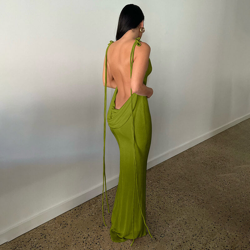 Son gün satışı % 49Serenity backless maxi elbise (2 ücretsiz kargo satın)