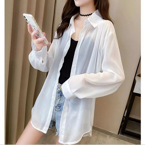 Last Day Sale 49%-Multi-color pearl sunscreen women's shirt