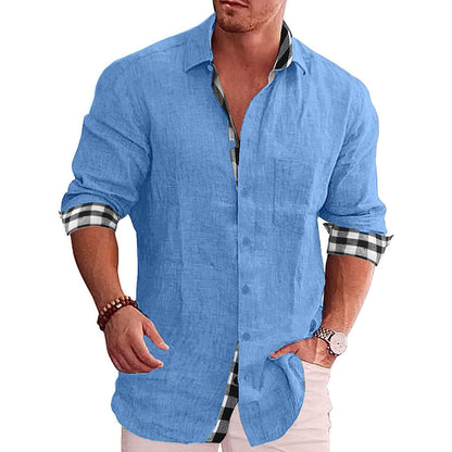 2022 Summer Gentleman Paneled Casual Buttons Pocket Blouse-2