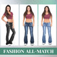 Women's Skinny Flare Jeans-5