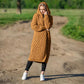 Thick and warm cardigan with hood for women in winter-3