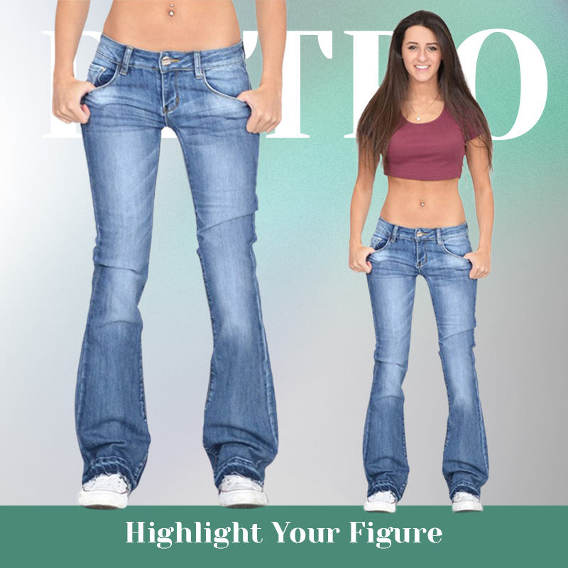 Women's Skinny Flare Jeans-2