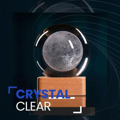 Obtenga 50% de descuento hoyBola de cristal luminosa del planeta con la base de madera