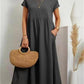 Sista dagsförsäljning 49%Spring mode Solid färg bomull Lin Pocket Dress (köp 2 gratis frakt)