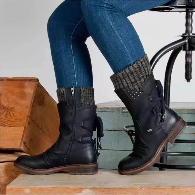 Noël pré-vente 49% OFF - PREMIUM bottes imperméables à glissière mi-mollet