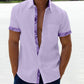 Men's Casual Plaid Collar Button Shirt-8