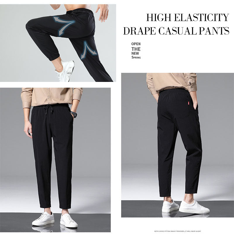 Breathable Ice Silk Drape Casual Pants-2