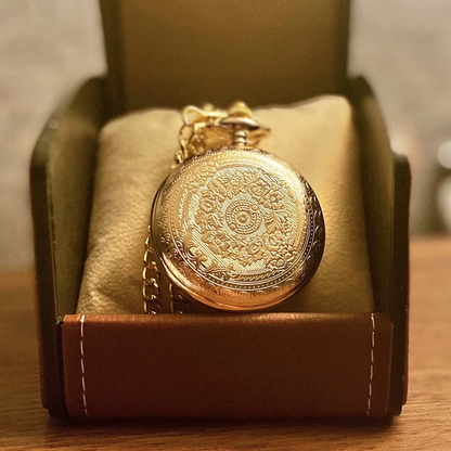 To My Son Quartz Pocket Chain Watch