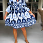 Spotted Print Pleated Dress