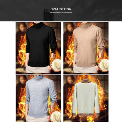 Winter 2022 Hot Deals 50% RabattHerren Slim Fit Roll kragen Fleece Pullover