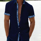 Men's Casual Plaid Collar Button Shirt-10