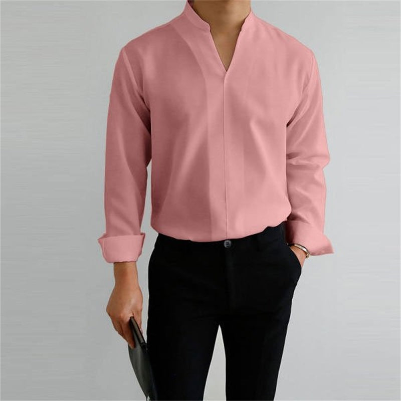 Gentlemans Simple Design Casual Shirt-6