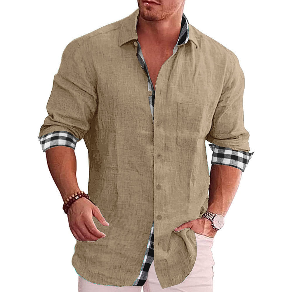 2022 Summer Gentleman Paneled Casual Buttons Pocket Blouse-5