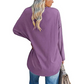 Women's loose long sleeve fashion V-neck knit top-18