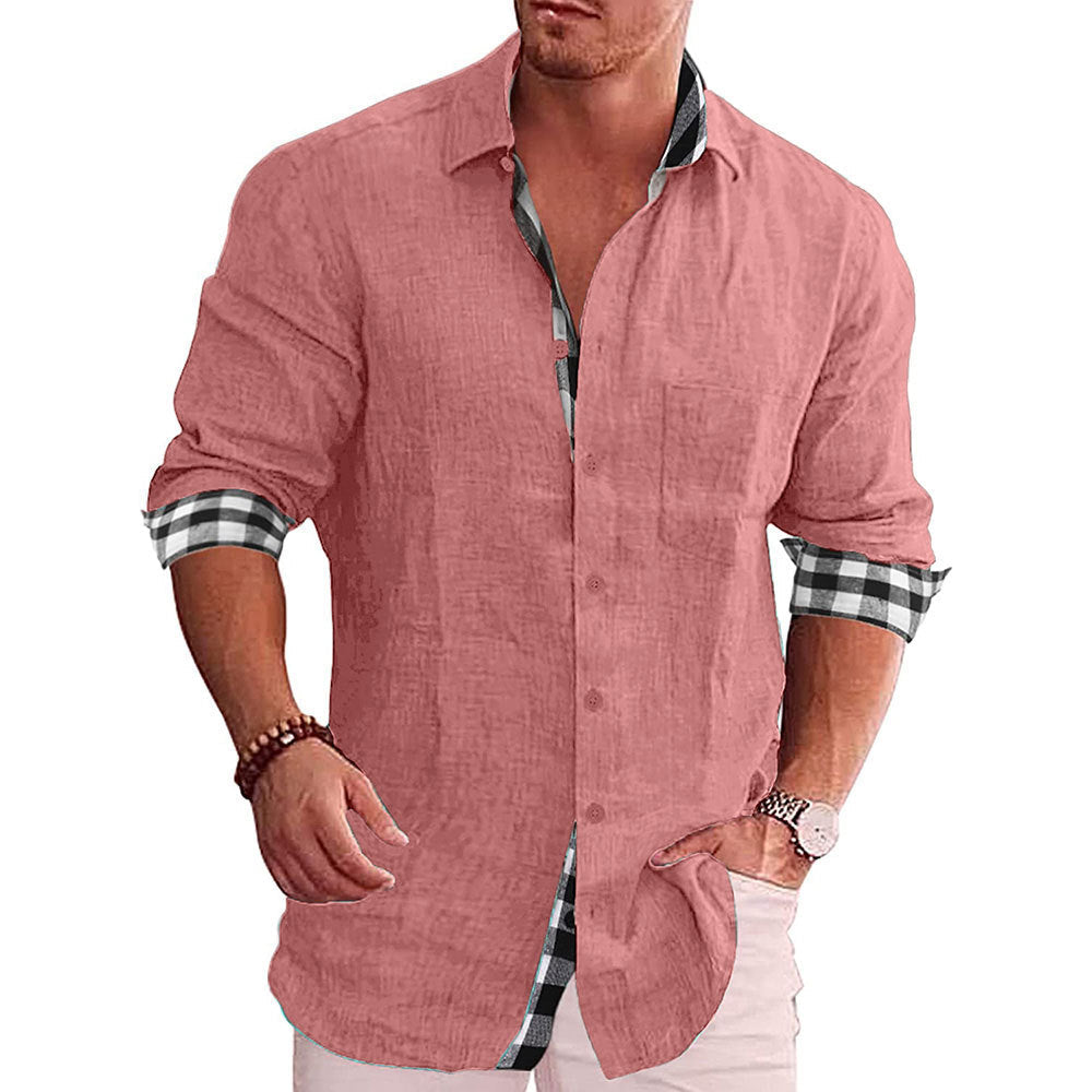 2022 Summer Gentleman Paneled Casual Buttons Pocket Blouse-6