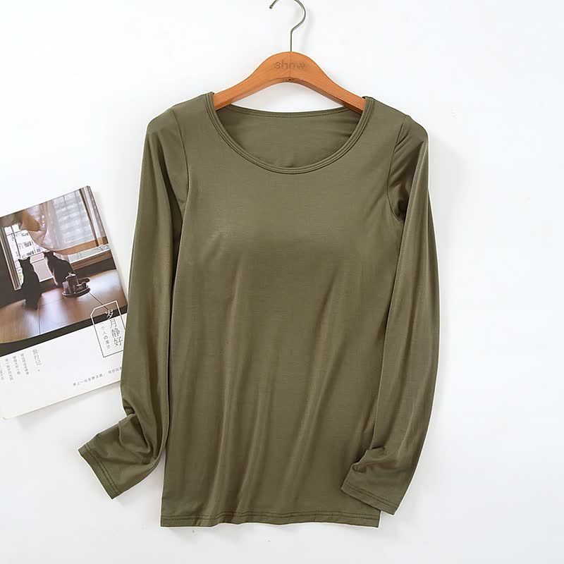 Women's Long Sleeve T-Shirt With Chest Pad-10