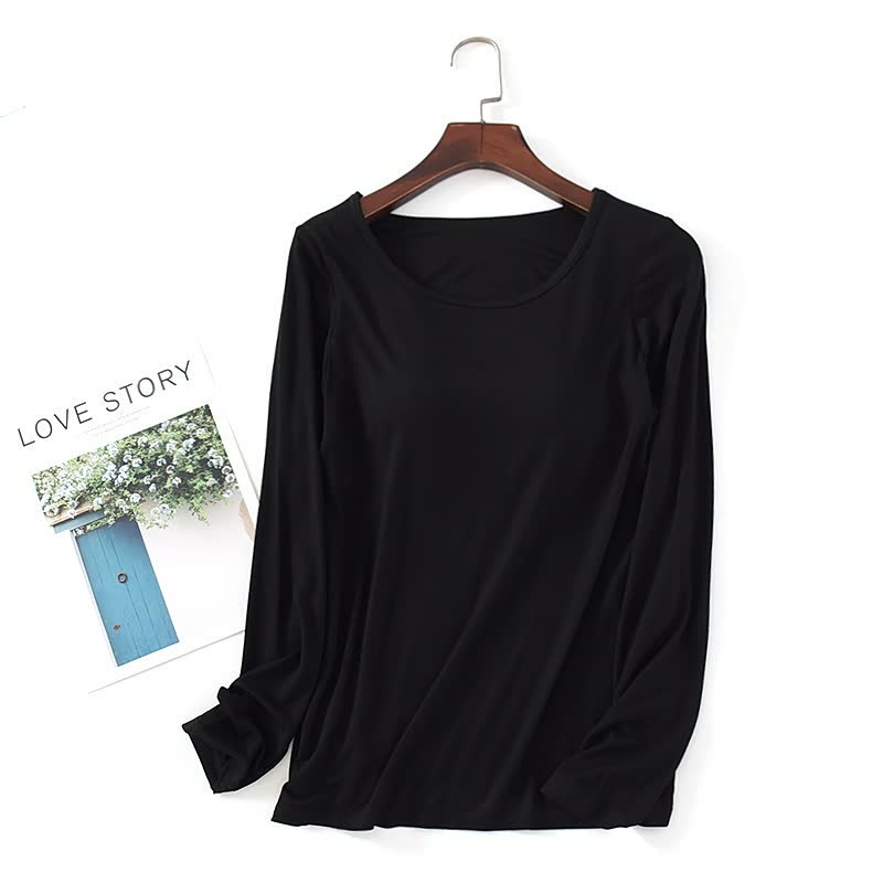Women's Long Sleeve T-Shirt With Chest Pad-11