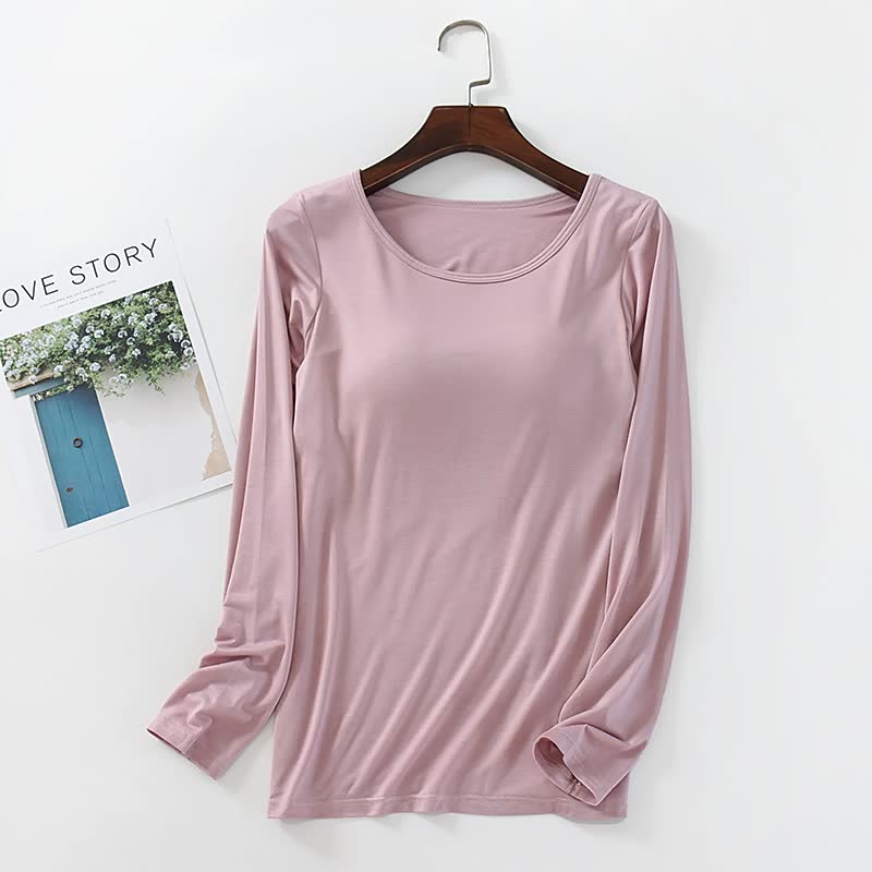 Women's Long Sleeve T-Shirt With Chest Pad-13