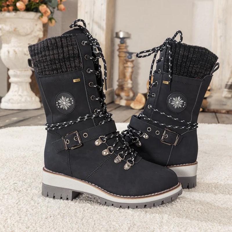 Botas de neve impermeáveis femininas