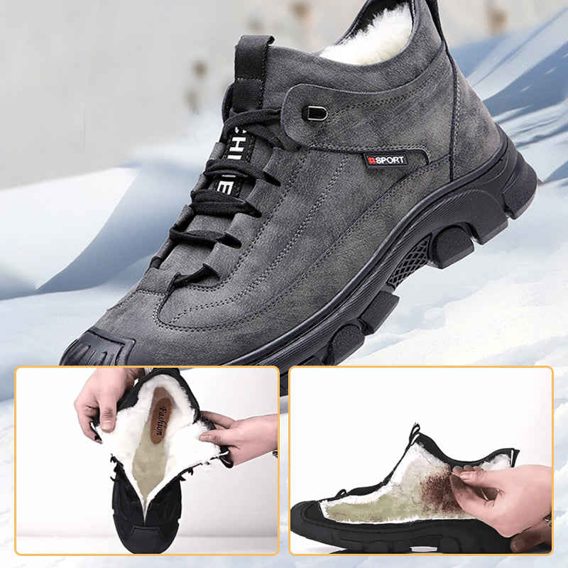 [Winter Geschenk] Herren Kunstwolle Futter Leder Sneaker