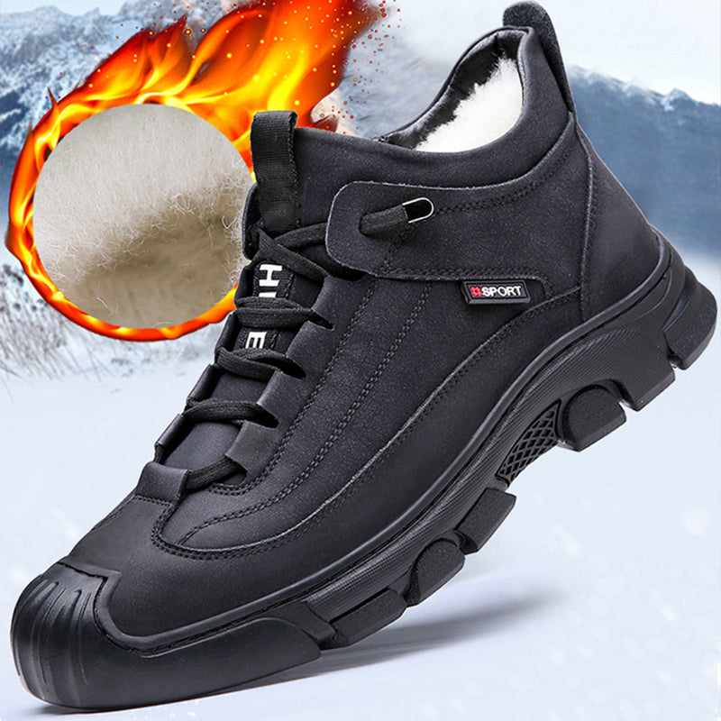 [Winter Geschenk] Herren Kunstwolle Futter Leder Sneaker